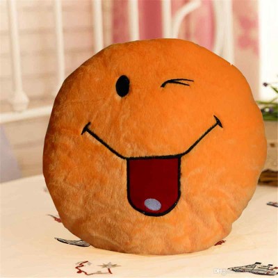 Emoji Face With Serious Face Plush Stuffed Pillow