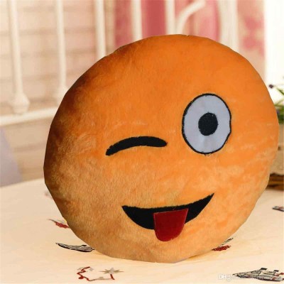 Emoji Face With Serious Face Plush Stuffed Pillow